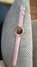 Reloj de pulsera informal de cuero para mujer, de cuarzo, con cielo estrellado, femenino