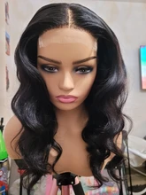 Extensiones de cabello humano con ondas corporales, cierre de encaje, cabello brasileño Remy, ondulado, 3/4 mechones con cierre, extensión de 30 pulgadas