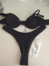 Underwired Bikini Swimsuit Thong Ribbed Two-Pieces Sexy High-Cut Female Women Swim-V2697