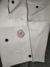 Casual Women Blouse Tops Collar Long-Sleeve Office-Work Printed Polka-Dot Fashion Ladies