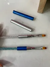 PinPai-pincel para manicura con diamantes de imitación, mango de Metal con diamante, pintura de uñas acrílicas, Gel UV