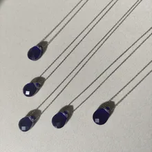 Humor de cambio de Color emoción sentimiento de Control de temperatura de la gota de agua colgante en forma de lágrima de acero inoxidable collares de cadena