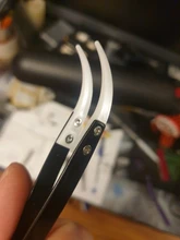 Pinzas cerámicas antiestáticas para cigarrillo electrónico de acero inoxidable, pinzas Cerámicas Industriales con aislamiento recto, Punta curva