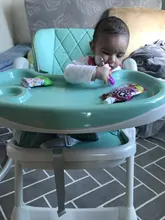 Silla alta de lujo multifunción reclinable para bebé, asiento alto con rueda, mesa de comedor para niños, silla para dormir, juego fácil