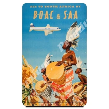 

South Africa souvenir magnet vintage tourist poster
