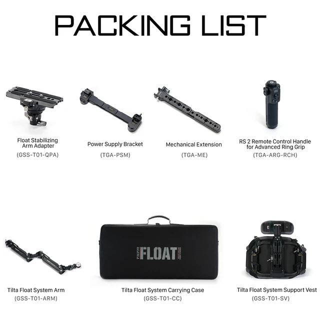 極美品 TILTA FLOAT二刀流(T01-V)+ T01-QPA のセット TILTA FLOAT Shooting Labor-Saving System GSS-T01-QPA GSS-T02 GSS