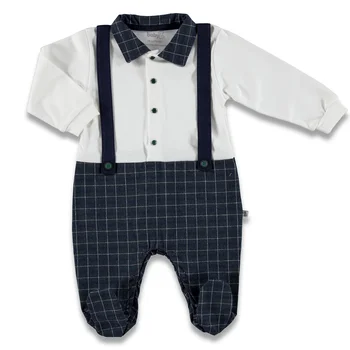 

ebebek BabyZ Baby Rope Detail Button Polo Neck Footed Romper