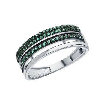

Silver ring with cubic zirconia sunlight sample 925