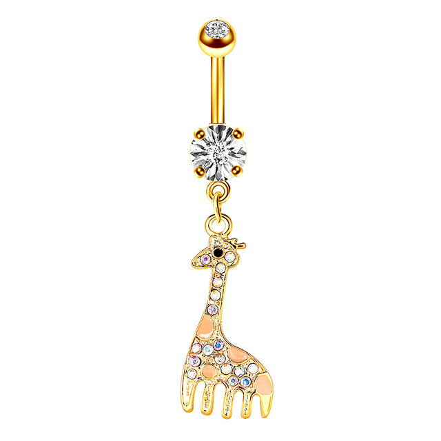 Gold Color Heart belly button ring 14G belly ring cute navel piercing bar sexy belly piercing dangle navel ring lot