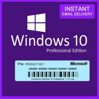 

Microsoft Windows 10 PRO Professional Genuine License KEY - Instant Delivery 5 minute