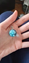 Collar con colgante de Luna y Bola de resina transparente para mujer, collar con cadena de nubes azules y blancas, regalos de joyería para niña