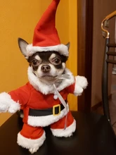 Christmas Pet Dog Cat Costumes Funny Santa Claus Costume For Dogs Cats Winter Warm Dog