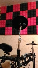 Panel de espuma acústica para estudio tambor de esponja de absorción de sonido, tratamiento de silencio para habitación KTV, espuma insonorizada de pared de poliuretano, 6/12/24 Uds.