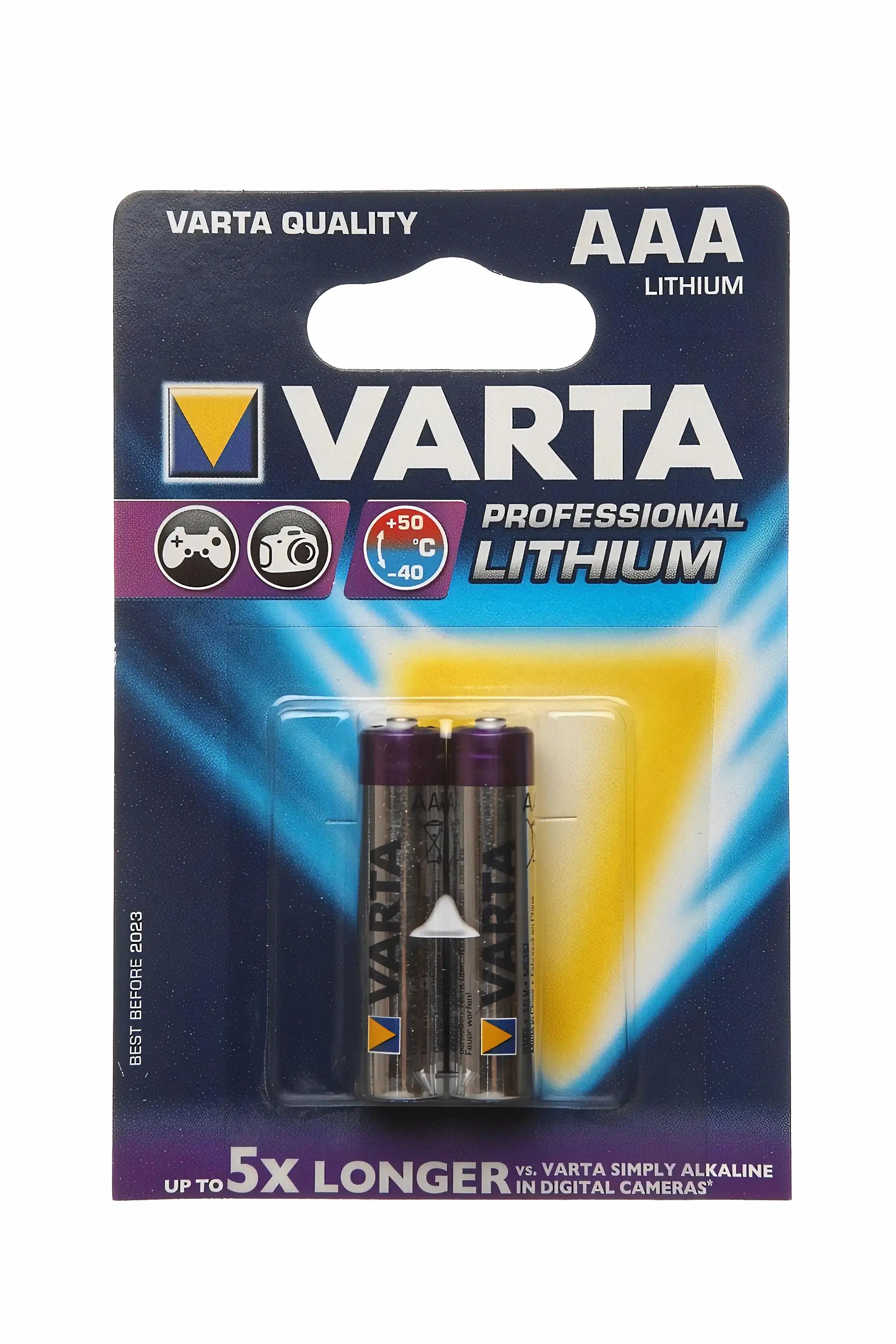 Батарейки мизинчиковые VARTA PROFESSIONAL LITHIUM 1.5 вольт литиевые (FR03/AAA/286) 2шт в упаковке |