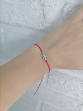 Pipitree-pulsera con abalorio de tortuga de mar de la suerte para mujer y niño, brazalete de cordel rojo, Pulseras de deseos, regalo, joyería