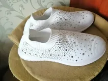 Zapatos de tobillo para mujer, mocasines planos, zapatillas brillantes de moda de cristal, zapatillas informales para mujer, Zapatos informales transpirables #45