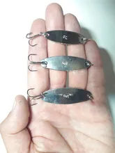 Sequins Spoon Lure Fishing-Hook Pike Hard Baits Bass with Treble 1pcs 3g/60g-Sliver
