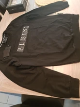 Sudadera con estampado de calavera Plein, ropa de calle de moda europea y americana, top de otoño, top 60