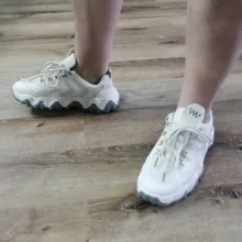 Zapatos de plataforma con cuña para hombre, zapatillas con cordones, Tenis femeninos, informales, gruesos, de nuevo diseño