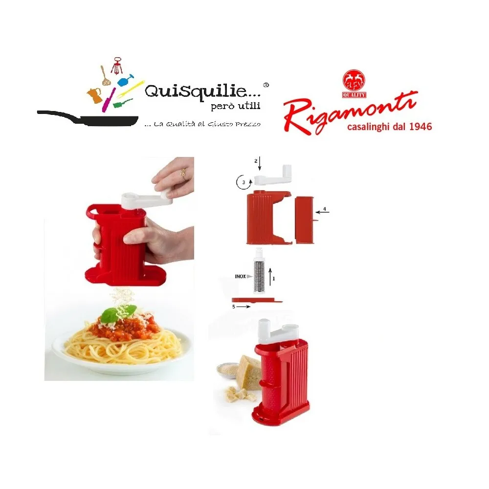 Rigamonti Cheese Grater Manual Table "parmesan Grater" Roller Steel