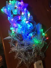 LED Deer Star Moon Curtain Light 220V 110V Christmas Garland String Fairy Lights Outdoor