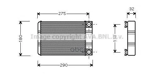 Радиатор Отопителя Mb S203/W203/R230 1.8-6.2/2.0d-3.2d 00-09 Ava Msa6312 Ava арт. MSA6312