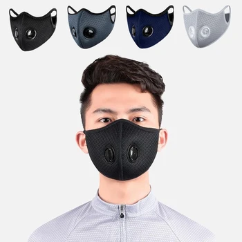 

Anti Dust Cycling Mask Reusable Double Breathing Valve Face Mouth Mask Breathable Bicycle Outdoor Sport Anti-fog Windproof Masks