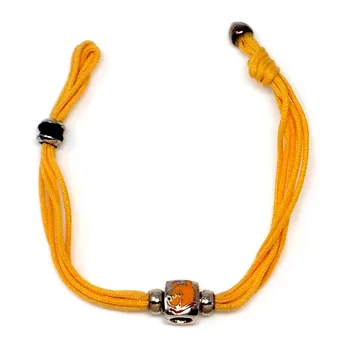 

Bracelet 925 Sterling silver m motif square bear lanyard yellow [AB9114]