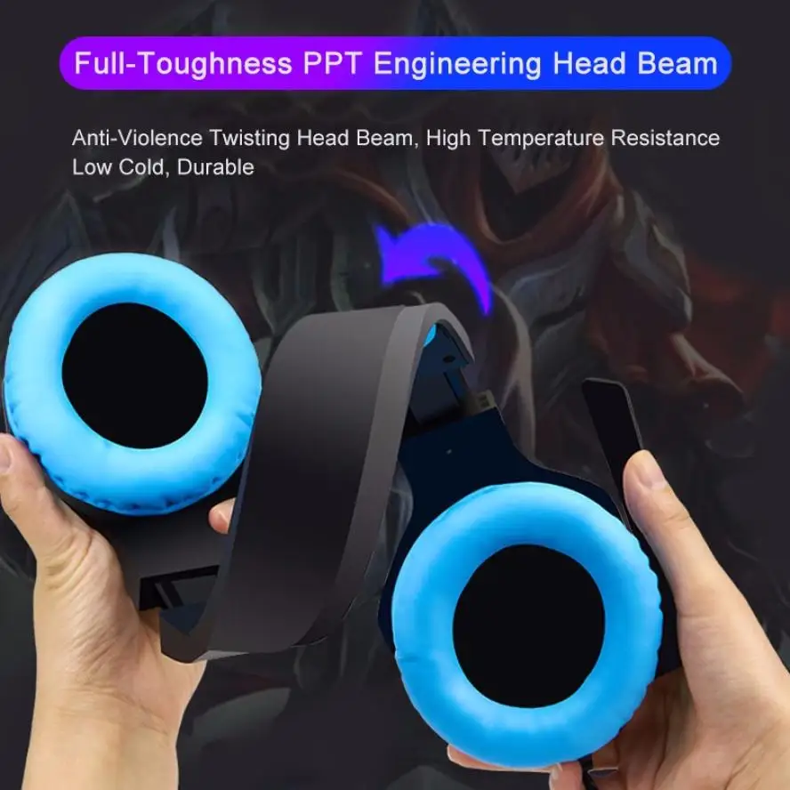 G600 Head mounted Gaming Headset USB 3 5mm Double Plug Over ear Headphone Adjustable Stretch Noise Reduction E sports Earphone
