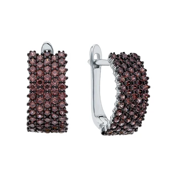 

Silver earrings with cubic zirconium sunlight sample 925