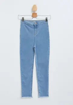 

DeFacto Girl Spring Casual Denim Jeans Girl's Blue Fit Slim Denim Bottoms Girls Mid-waist Denim Trousers-M8238A620SP