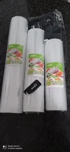 SaengQ LIFE-Rollo de bolsas de plástico para envasado al vacío, bolsa selladora para almacenamiento de alimentos frescos, larga duración, conservación de comida, 12, 15, 20, 25, 30cm x 500cm, lote de 5 rollos