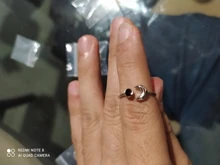 Luna epoxi negro de Plata de Ley 925 estilo intelectual Retro temperamento personalidad moda mujer Apertura de tamaño variable anillos SRI072