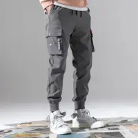 Pantalons pour hommes mince mode pantalon de survêtement décontracté 2020 Streetwear pantalon Cargo hommes multi-poches pantalon Fitness gymnases pantalons de survêtement hommes 4