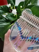 Stick Hammer Tuner Piano-Finger-Piano-Gift Kalimba-Case Thumb Acrylic Transparent 17-Key