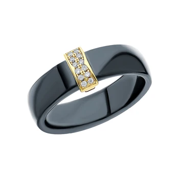 

Silver ring with ceramics and cubic zirconia sunlight sample 925