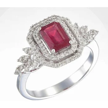 

Sargon jewelry Ruby Diamond Ring in white gold