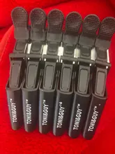 6 unids/lote plástico Clip de pelo de peluquería abrazaderas de sección de pelo Clips de agarre de los barberos para salón de pelo accesorios