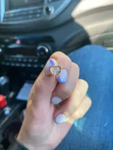 JoiasHome corazón aretes en forma para las mujeres joyería de plata 925 de moda mujer Color oro rosa pendientes de boda regalo