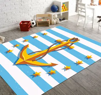 

Anchor, Sailor 2 Kids Patterned Carpet ,Non Slip Floor Carpet,Teen's Carpet,Turkish Rug