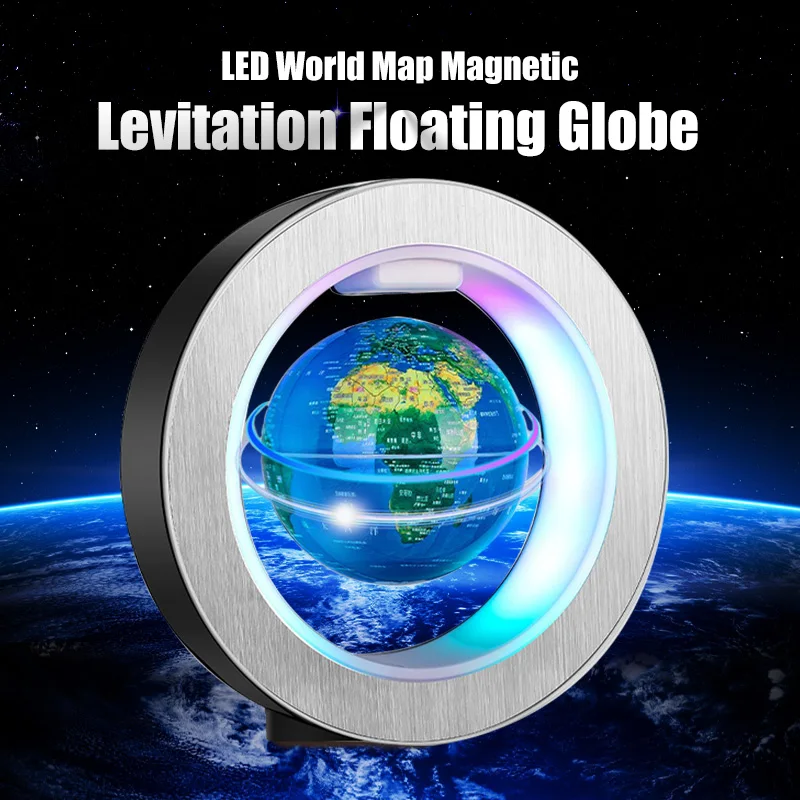 luz mapa do mundo rotativa noite lâmpada