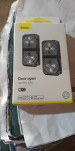Baseus-luz de advertencia de puerta de coche, luces Flash anticolisión, señal magnética inalámbrica, 6 LED, 2 uds.
