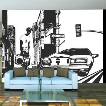 

Wall mural-town-fingerprint 350x270 cm
