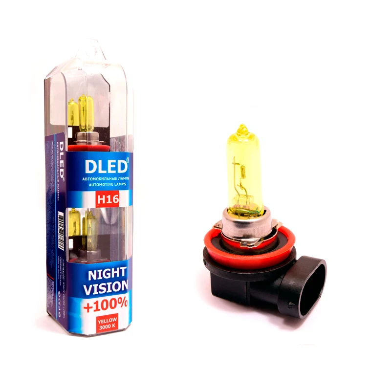 Halogen car lamp H7 H8 H9 H10 H11 9005 9006 dled Night Vision + 100% afbeelding