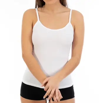 

Pack 6 undershirt Women L460, cotton with spandex and thin strap. Chest of drawers and adaptable. Collection tracks Elastic