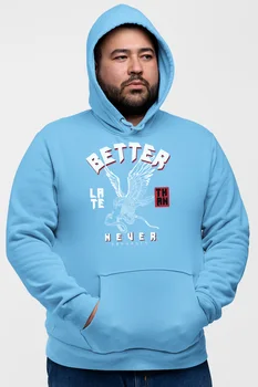 

Angemiel Wear Better Late Never Blue Men 'S Hooded Sweatshirt