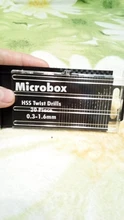 20 unids/set 0,3mm-1,6mm de acero de alta velocidad Set de puntas de taladro en espiral Micro HSS broca con el caso