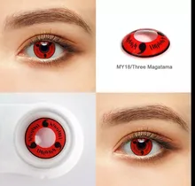 Lentes de contacto Sharingan para Cosplay, Lentes rojas de colores para ojos, Uchiha Sasuke, Hatake, Kakashi