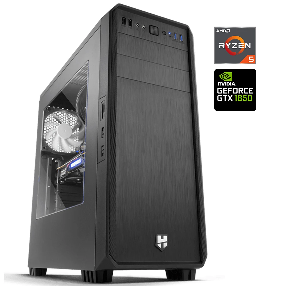 Ordenador PC GAMING R5GX AMD Ryzen 5 2600X DDR4 16GB SSD 240GB + HDD 1TB GTX 1650 4GB Gaming Ordenador Sobremesa juegos , USB