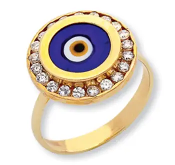 

Round Evil Eye Ring 01-160-YG001